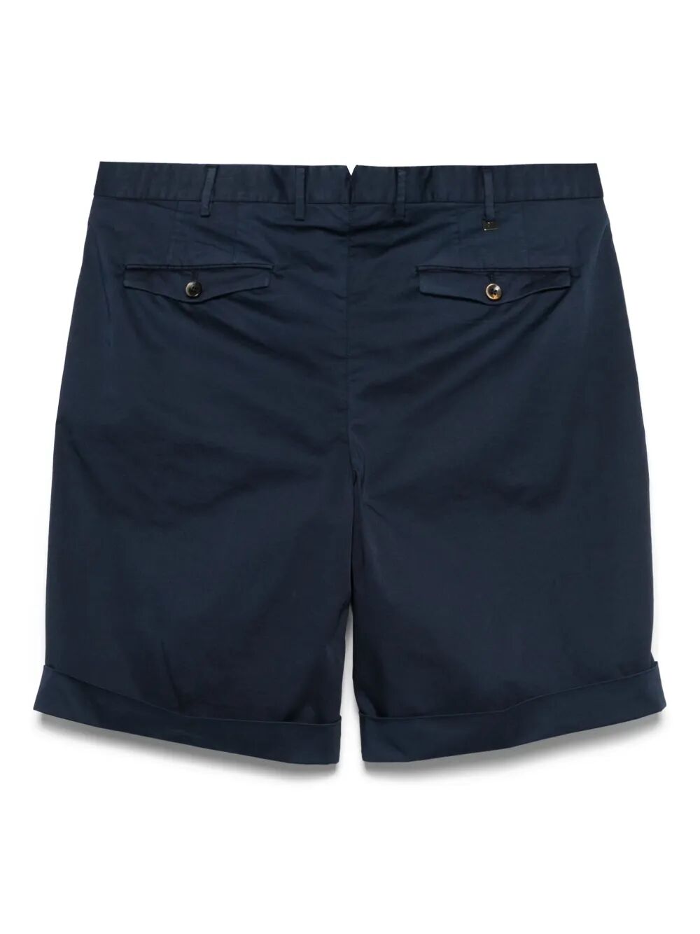 PLEAT-DETAIL COTTON SHORTS