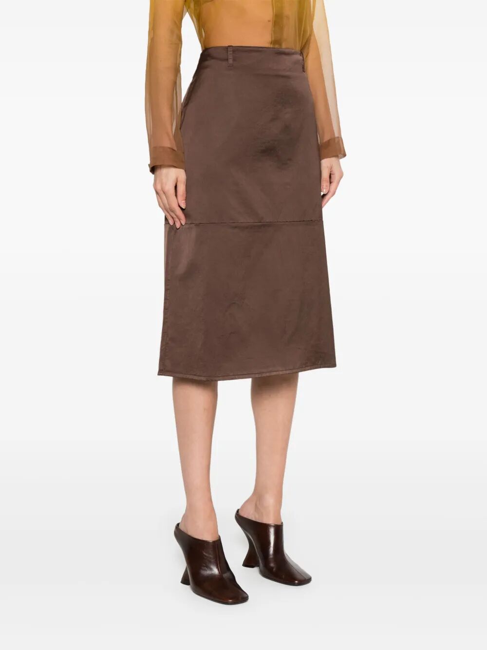 PIPER ZIP-UP MIDI SKIRT