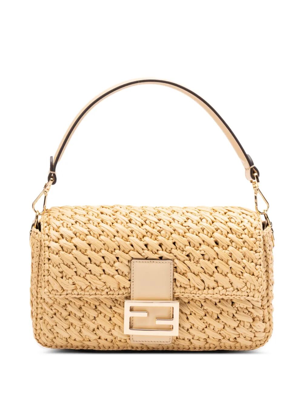 VISCOSE FIBRE CROCHET MEDIUM BAGUETTE BAG