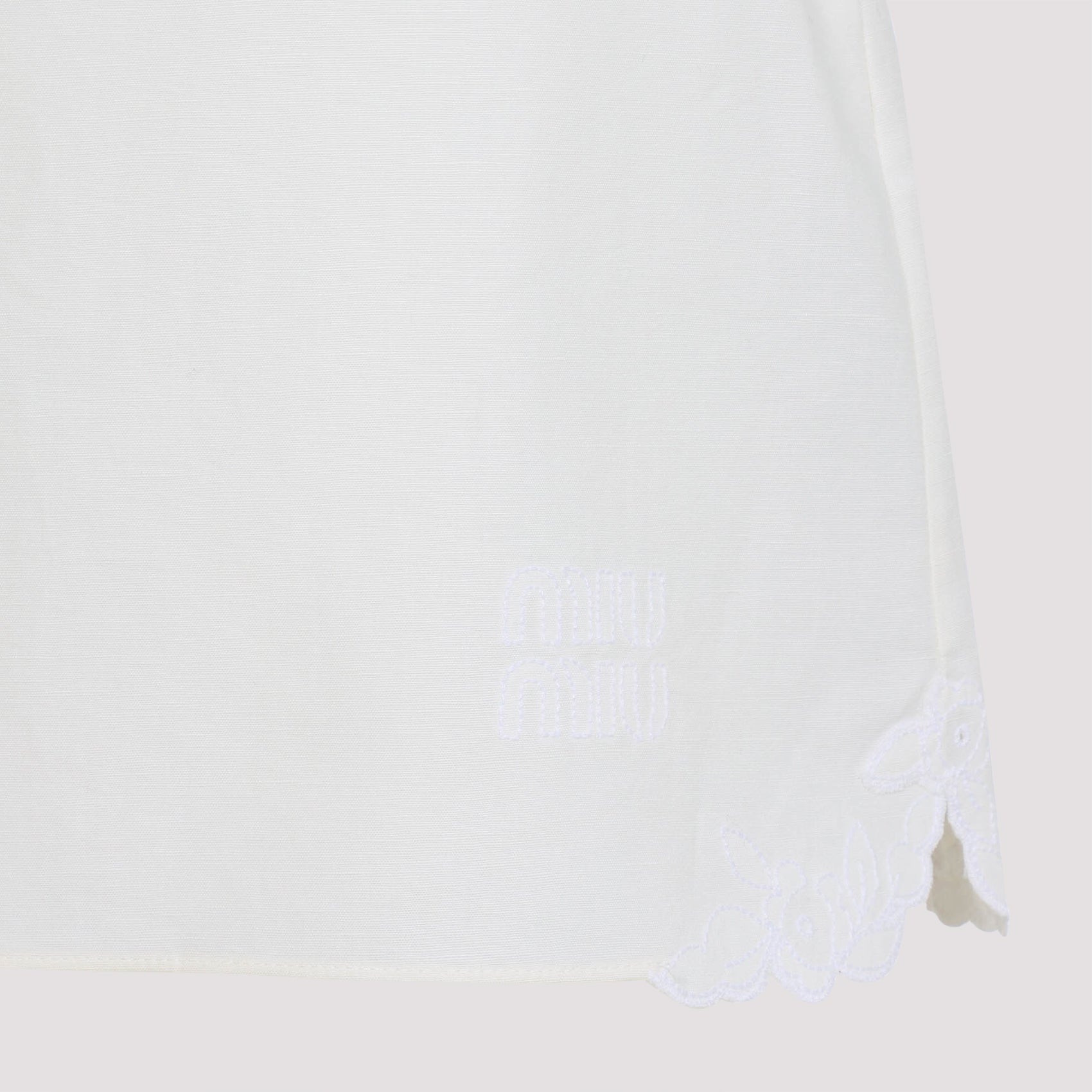 Linen and Cotton Mini Skirt