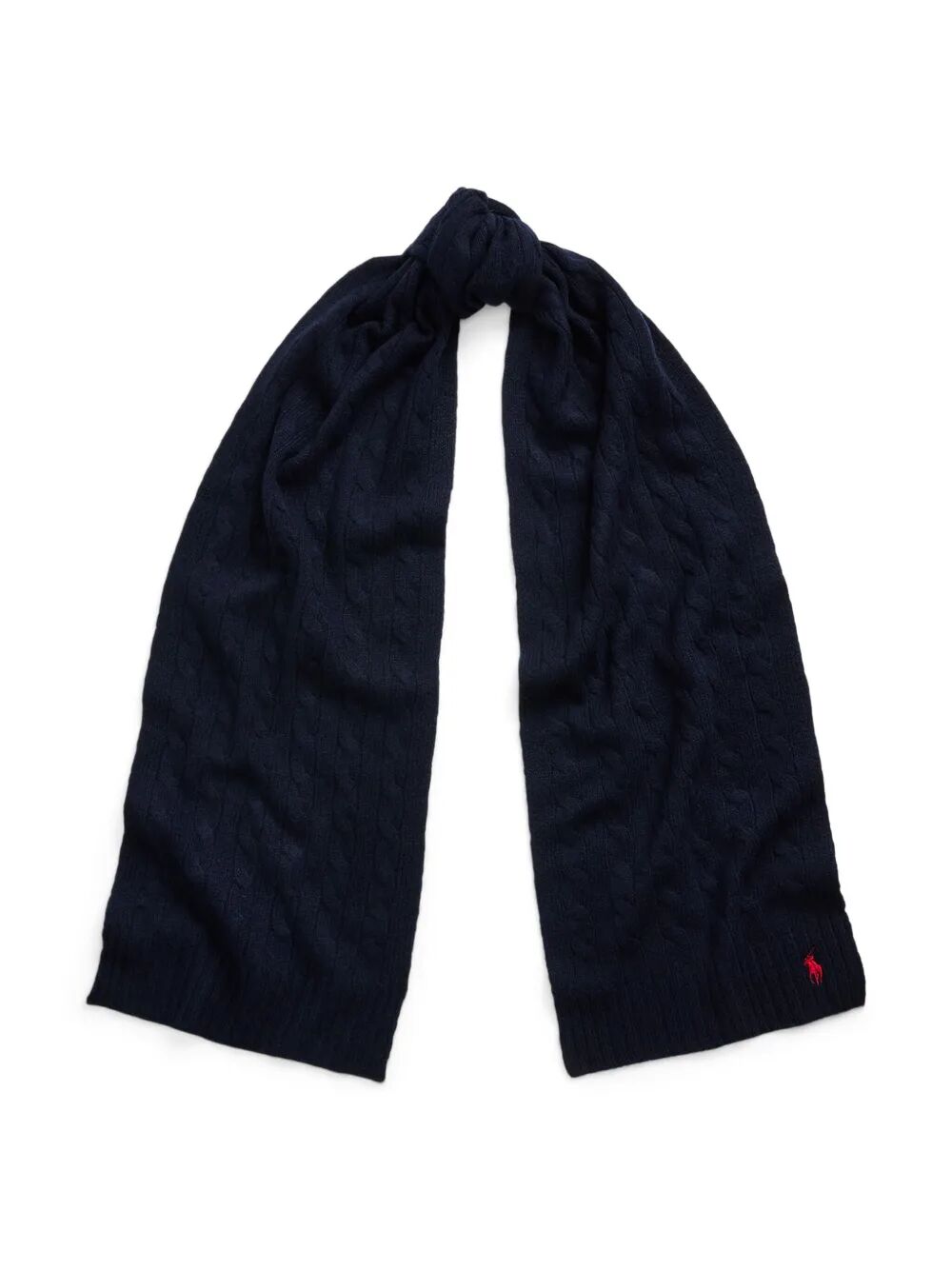 CABLE-KNIT WOOL-CASHMERE SCARF