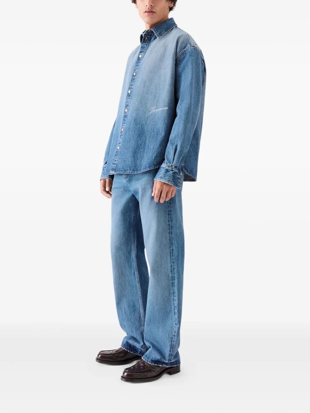 LA CHEMISE DE-NIMES SIMON WITH EMBROIDERED LOGO