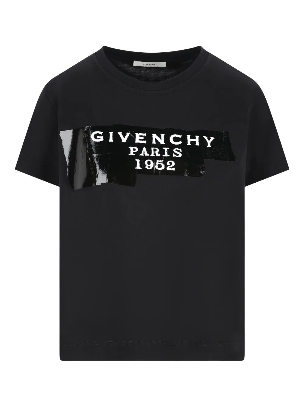 COTTON T-SHIRT WITH GIVENCHY TAPE PRINT
