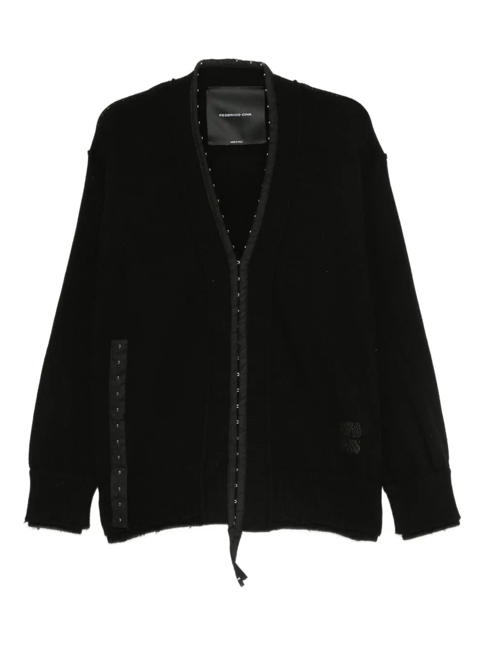 CORSET DISTRESSED CARDIGAN