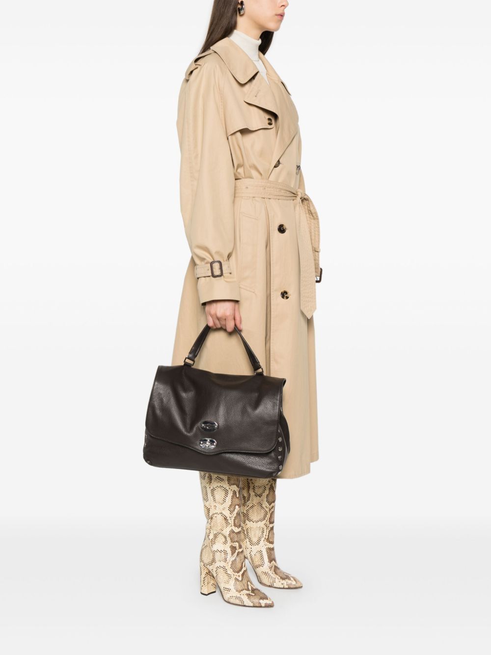 TUMBLED LEATHER MEDIUM POSTINA DAILY GIORNO BAG