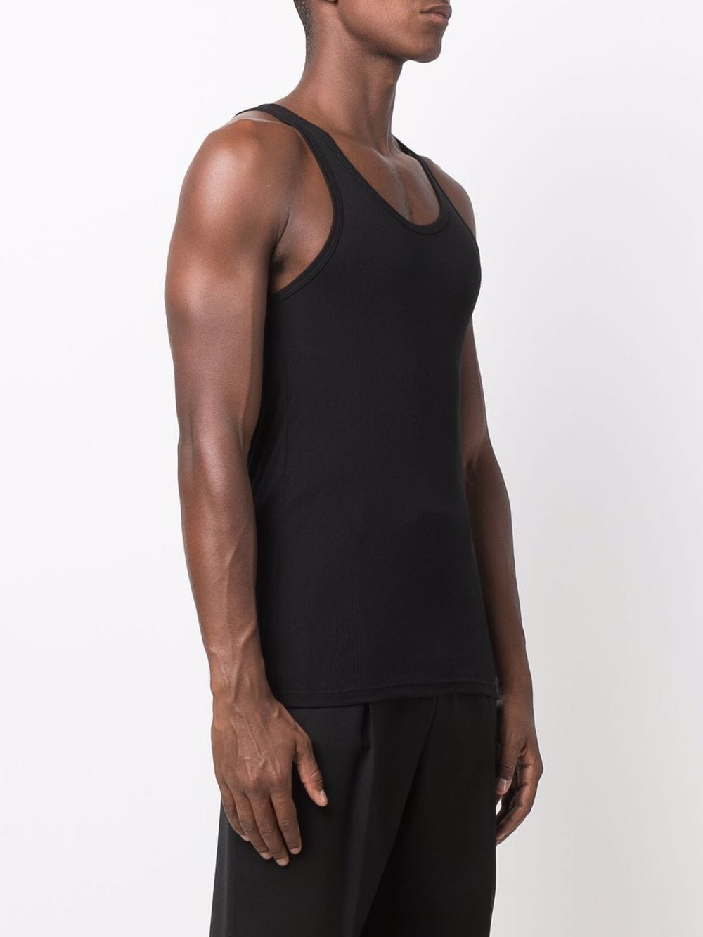 COTTON BLEND RIBBED TANK TOP