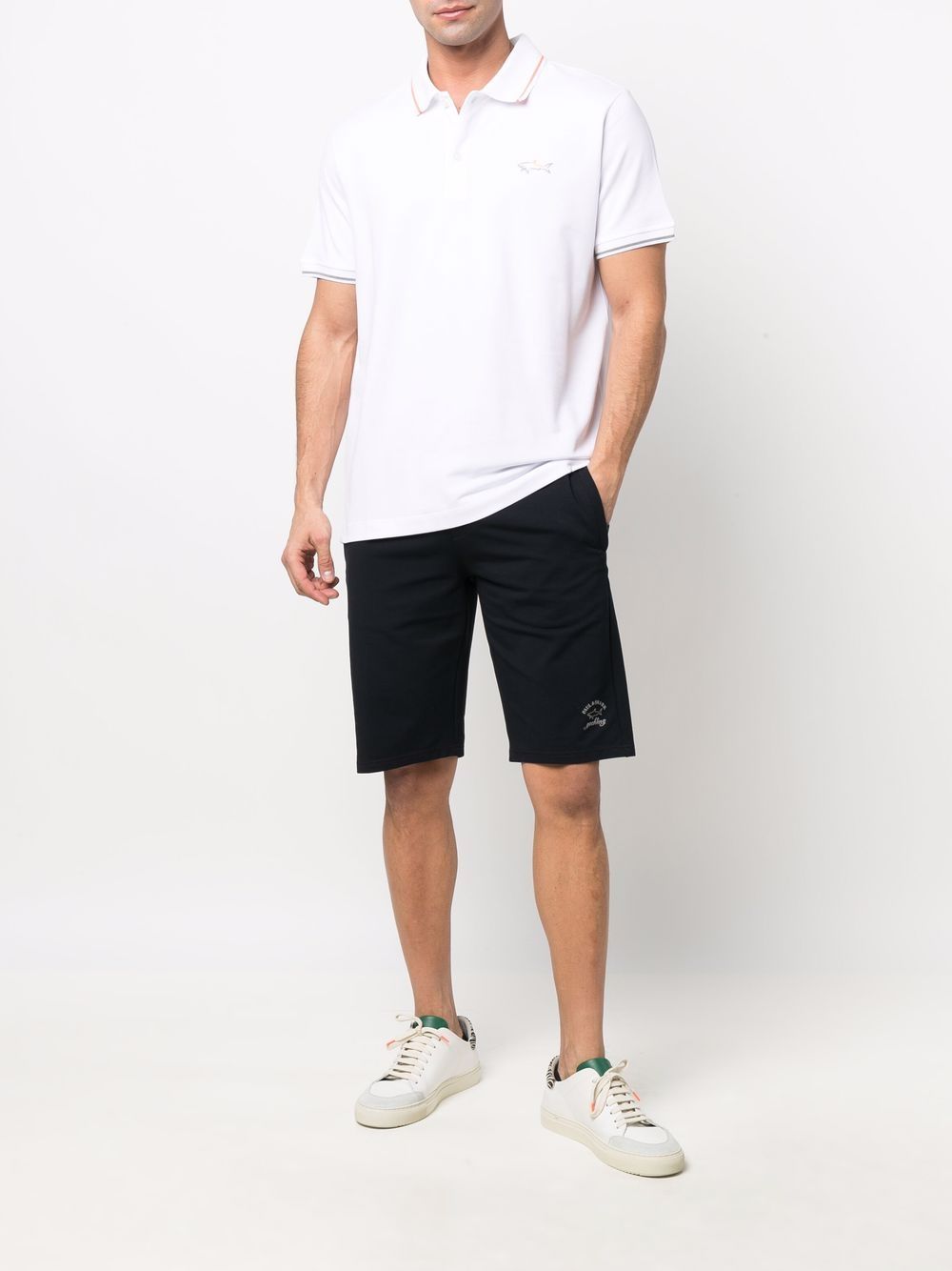 LOGO-PRINT TRACK SHORTS