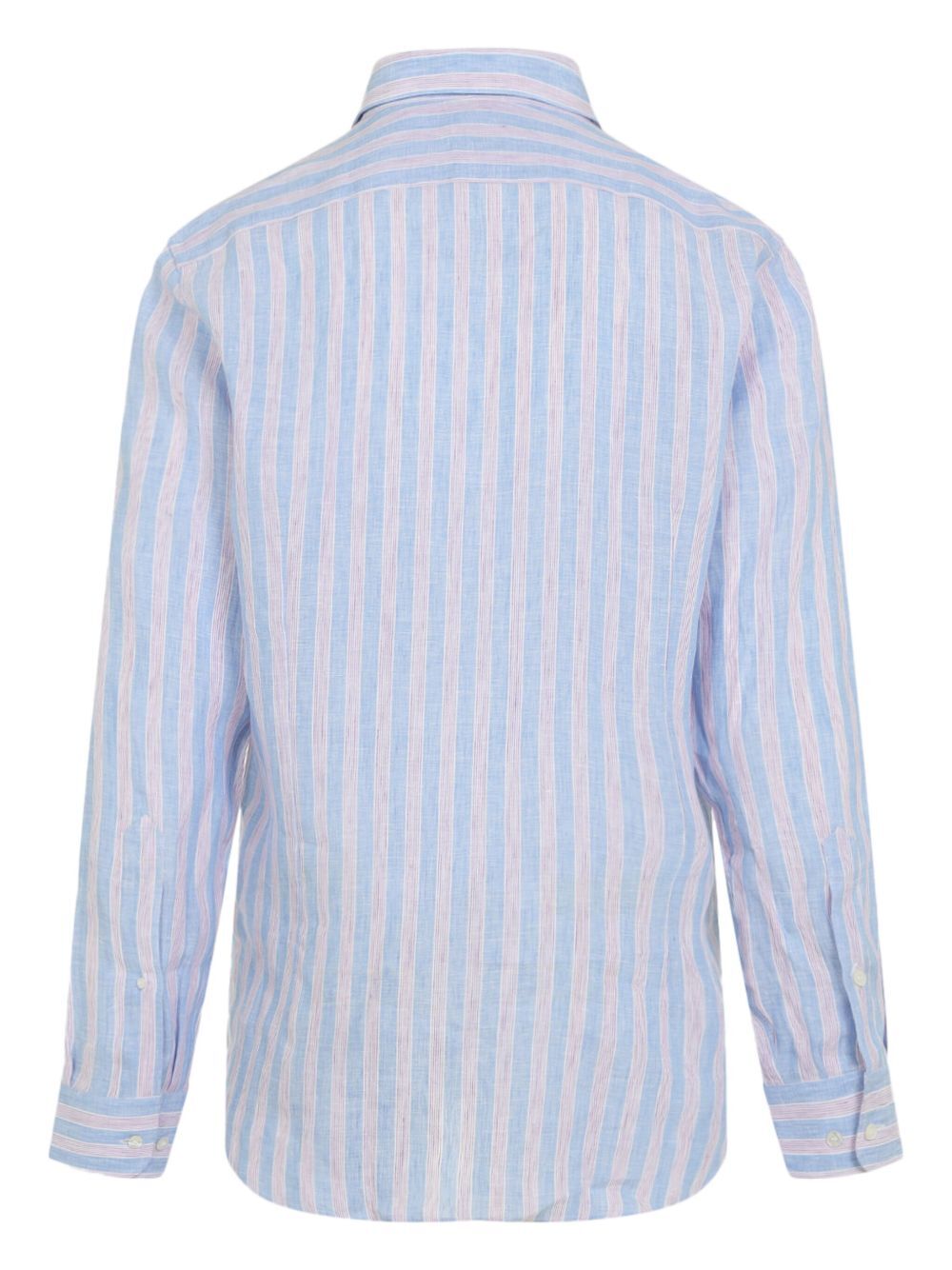 PEGASO EMBROIDERY LINEN STRIPED SHIRT