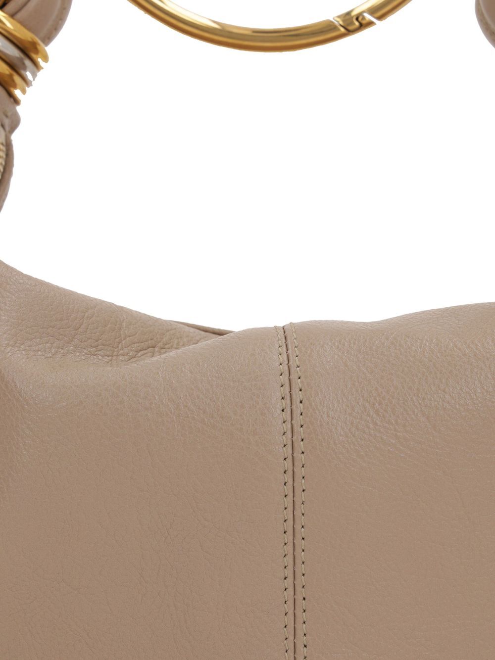 SMALL BRACELET HOBO BAG IN GRAINED LEATHER