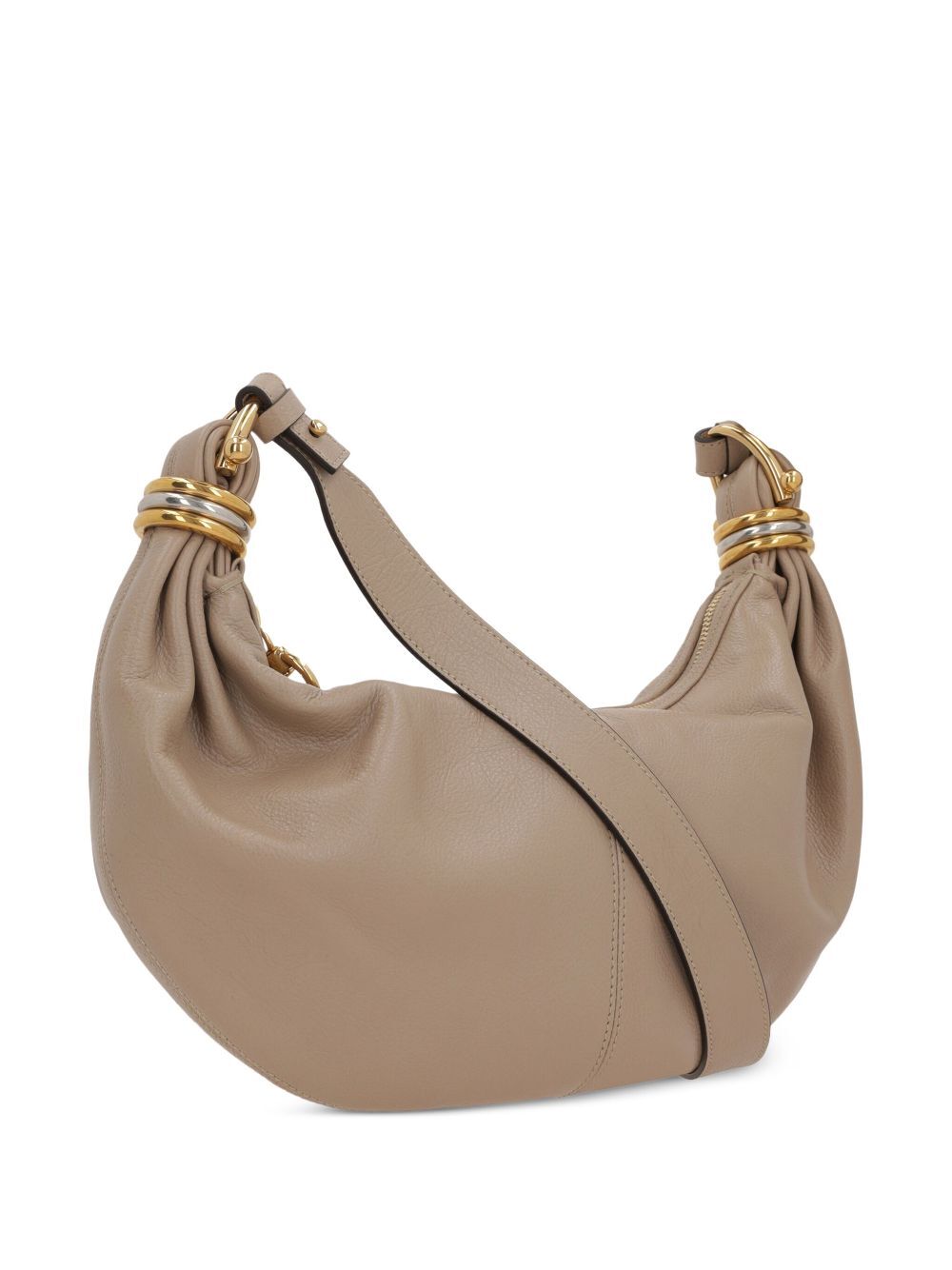 SMALL BRACELET HOBO BAG IN GRAINED LEATHER