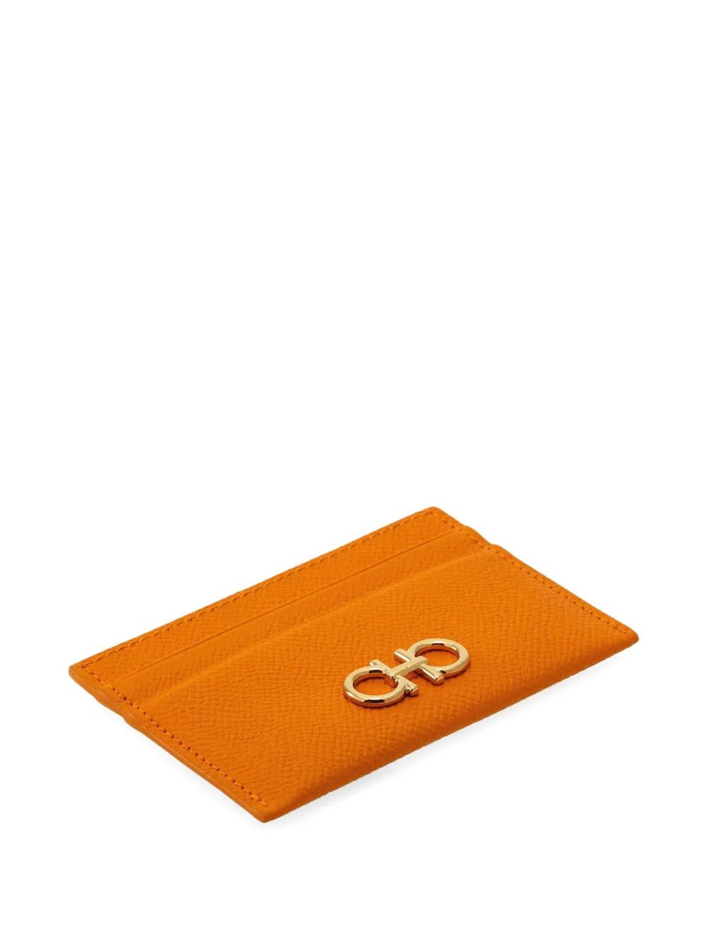 HAMMERED LEATHER GANCINI CARD HOLDER