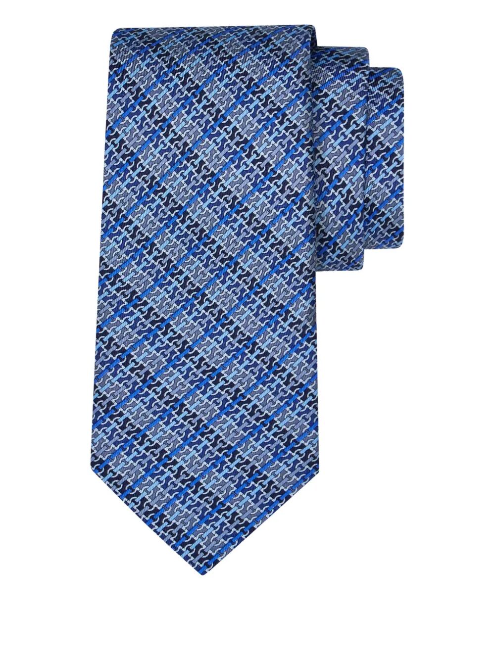 ARAZZO GANCINI CHAIN PRINT SILK TIE