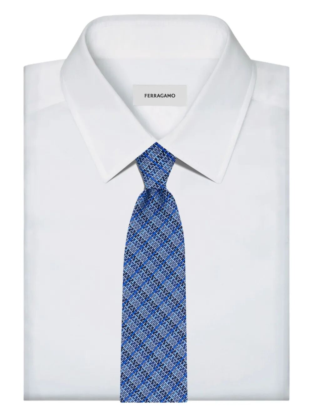 ARAZZO GANCINI CHAIN PRINT SILK TIE