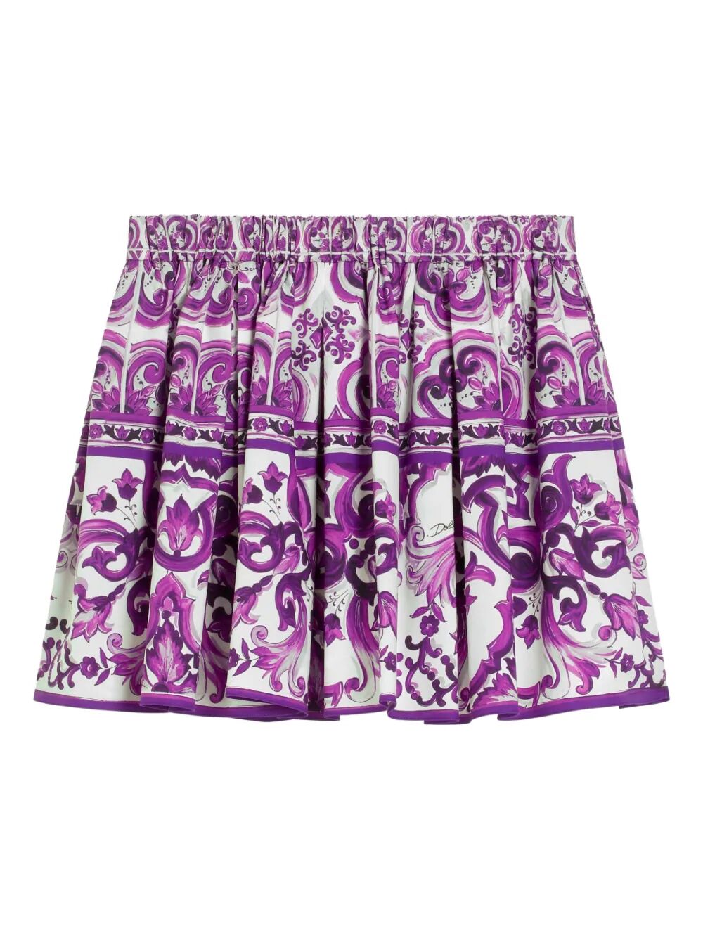 MAJOLICA-PRINT COTTON SKIRT