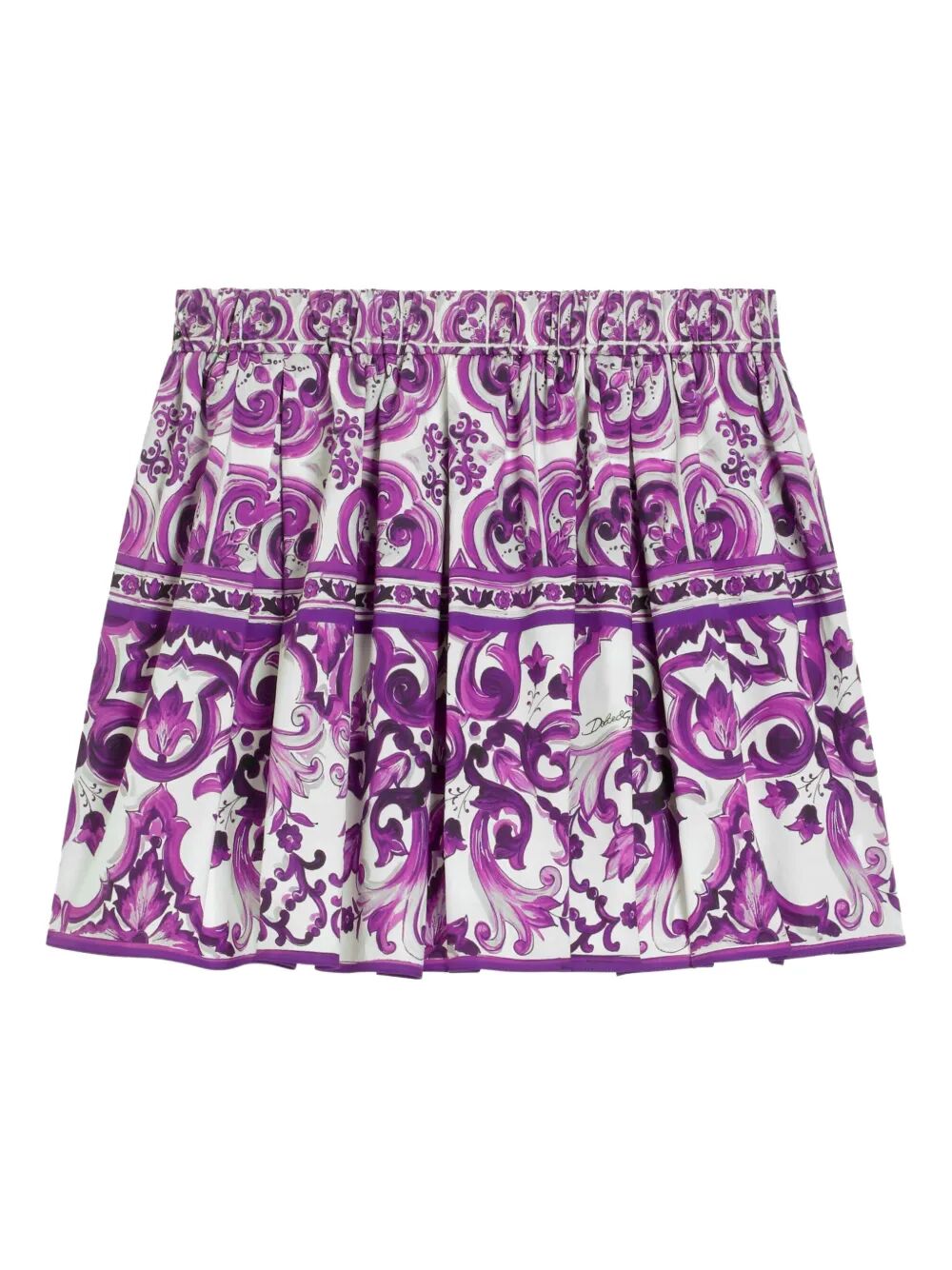 MAJOLICA-PRINT COTTON SKIRT
