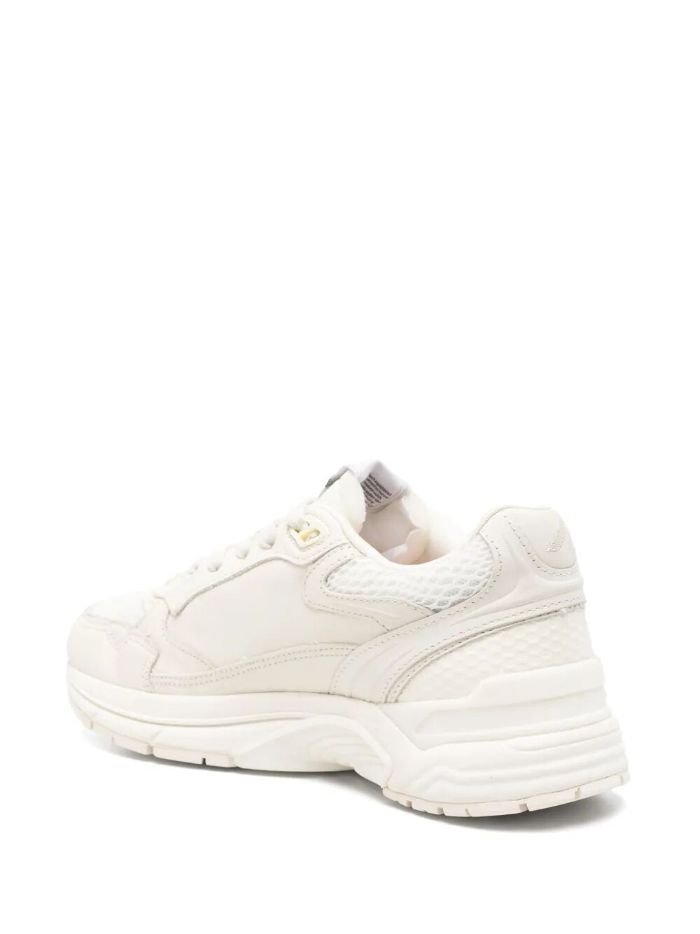 HYPERWAY SNEAKERS IN WHISPER WHITE LAMINATED LEATHER AND MESH