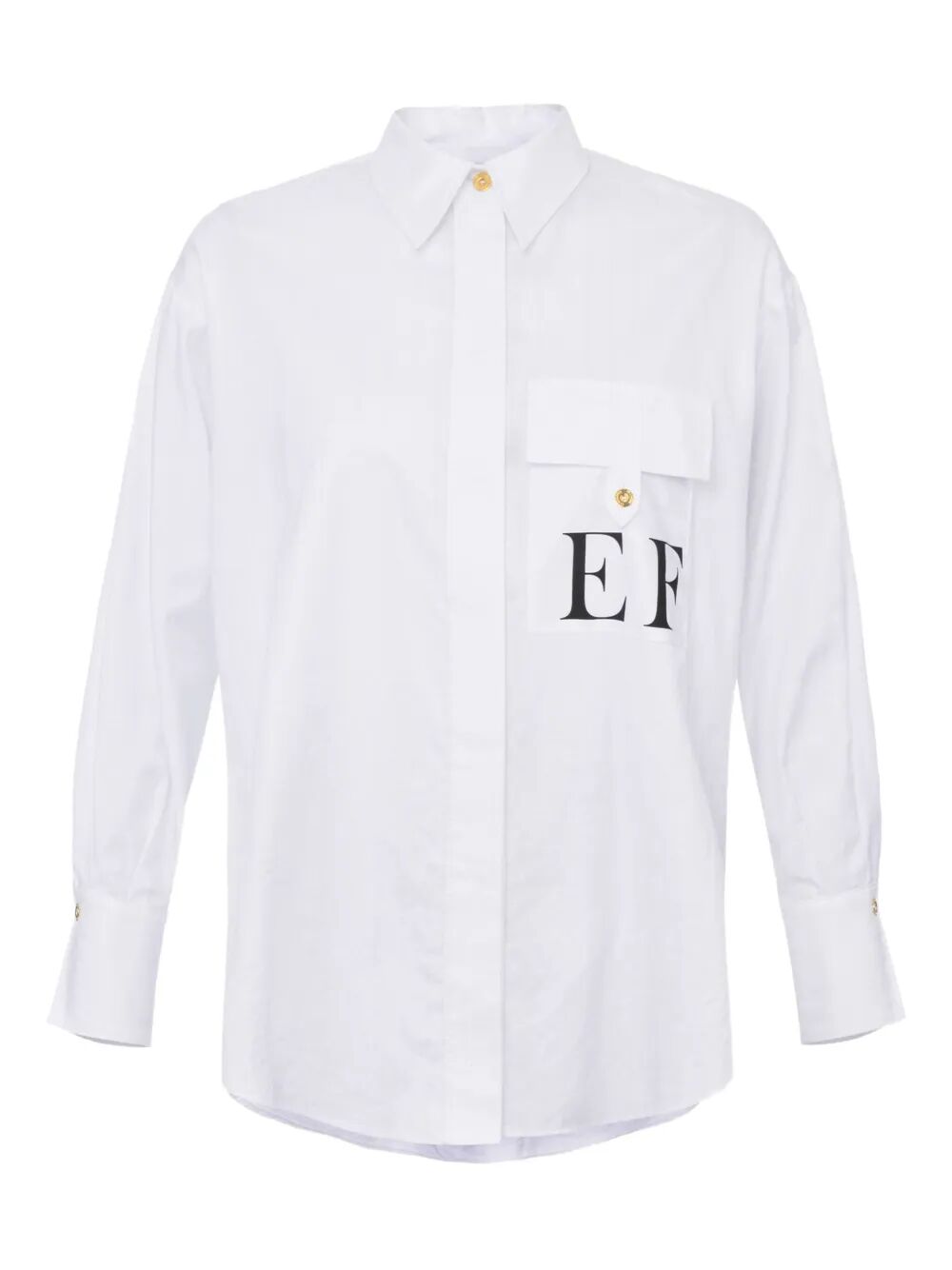 PRINTED LOGO COTTON POPLIN STRIPED SHIRT