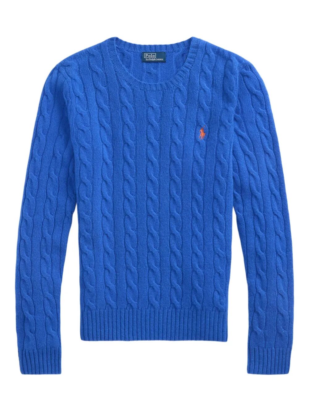 CABLE WOOL AND CASHMERE CREWNECK JUMPER