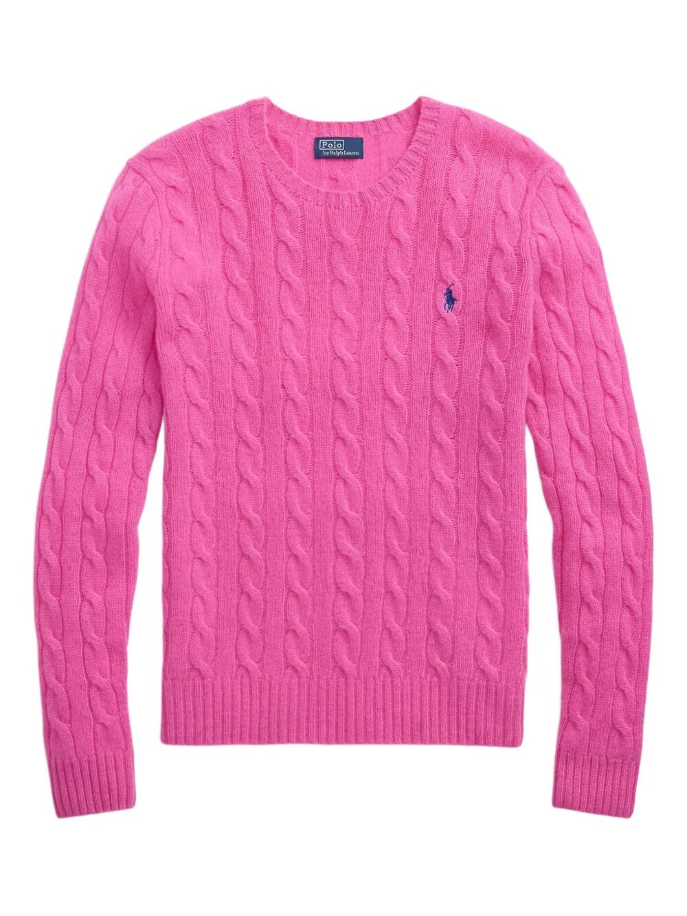 CABLE WOOL AND CASHMERE CREWNECK JUMPER