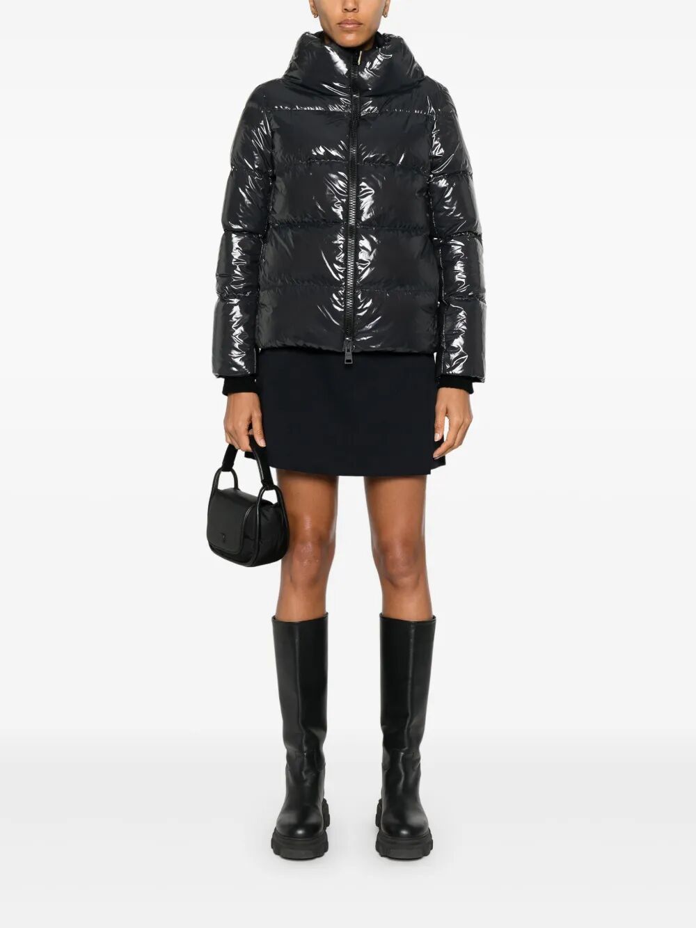 GLOSSY FINISH PUFFER JACKET