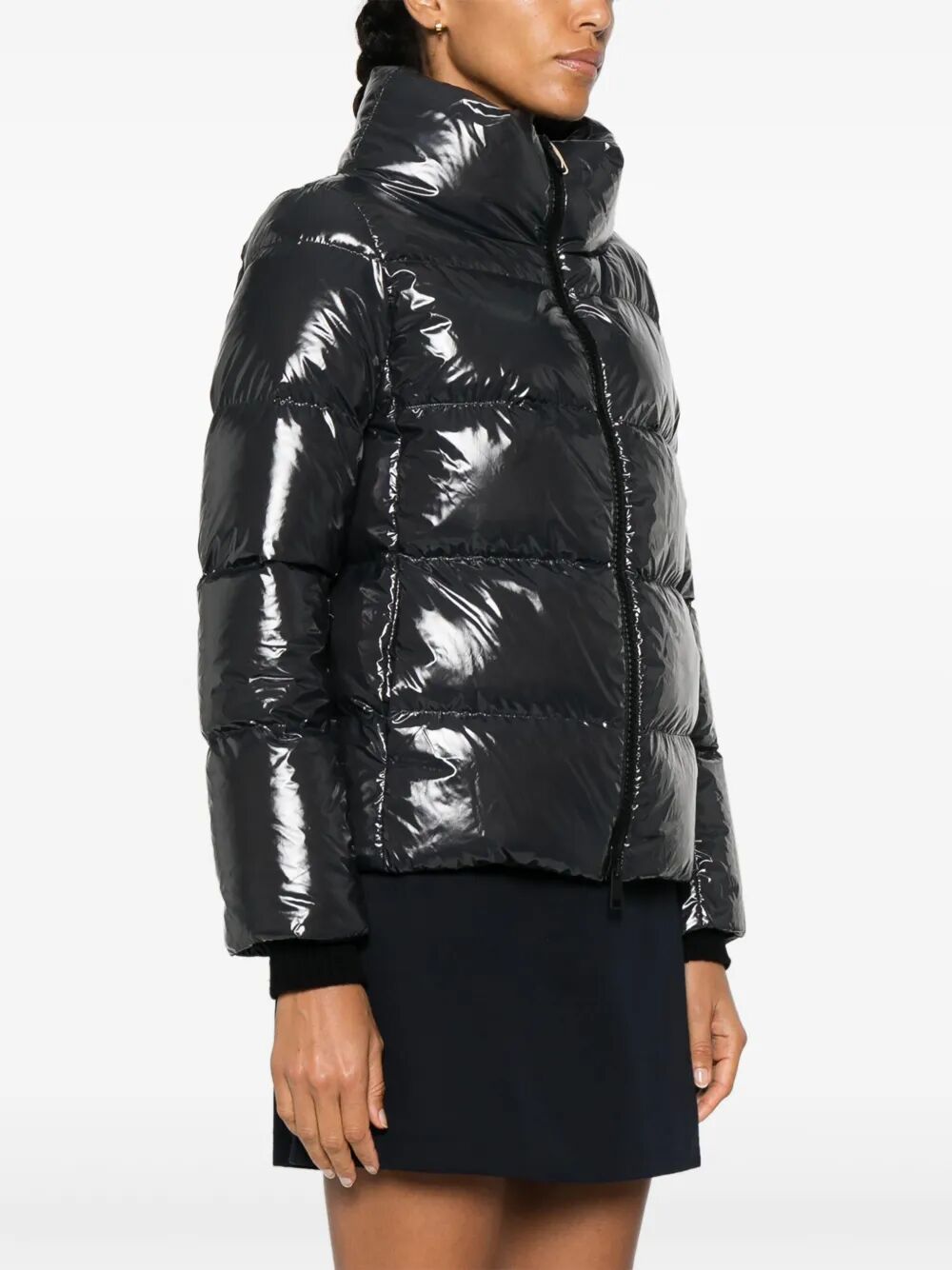 GLOSSY FINISH PUFFER JACKET