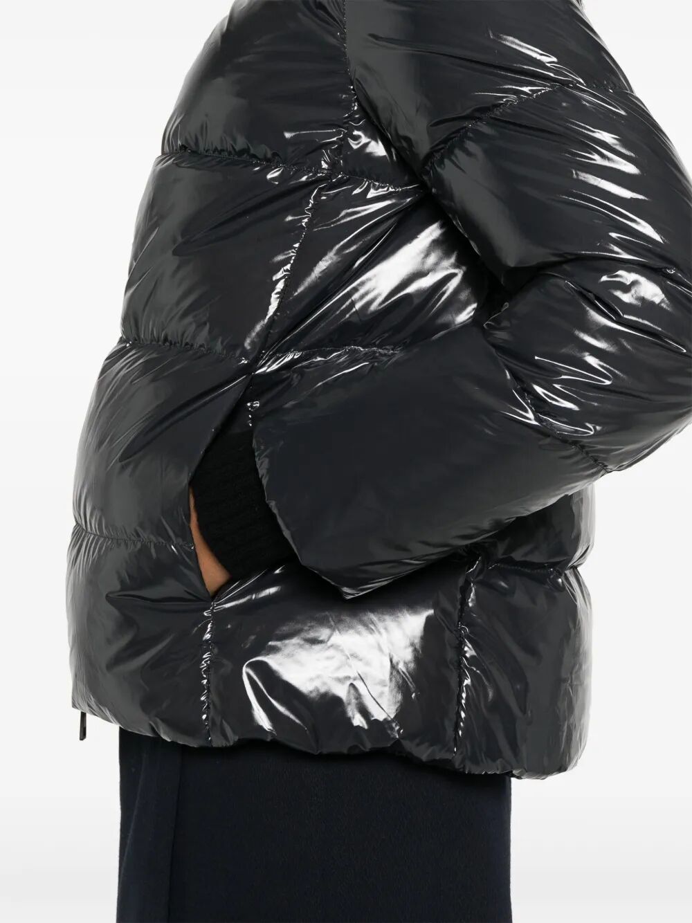 GLOSSY FINISH PUFFER JACKET