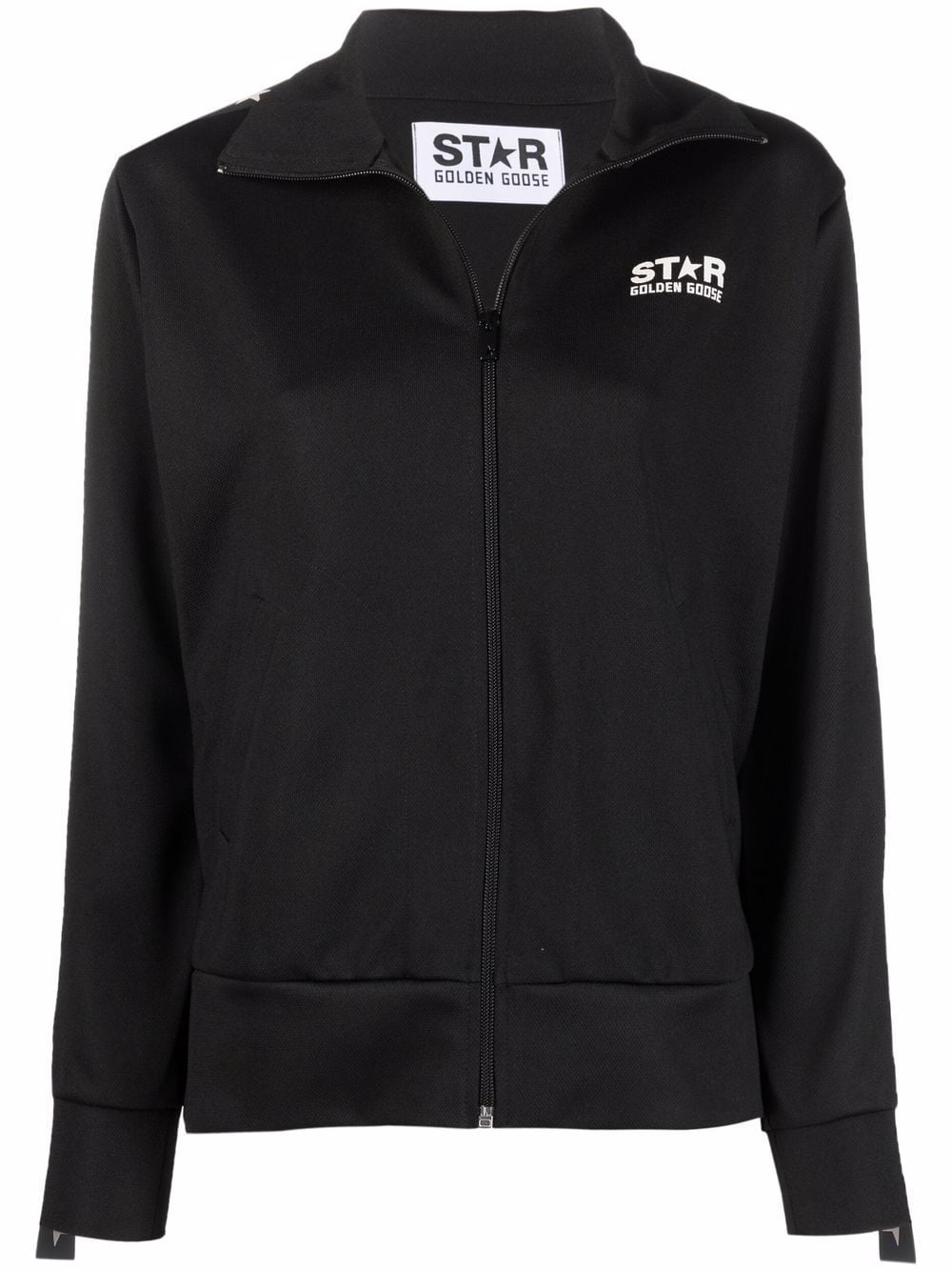ZIPPED SWEATSHIRT WITH GROSGRAIN STRIP AND STARS