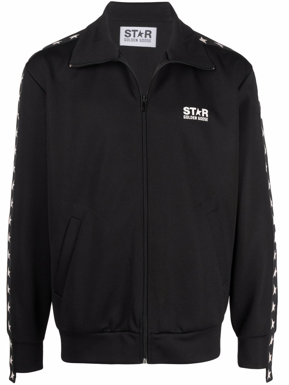 ZIPPED SWEATSHIRT WITH WHITE STARS