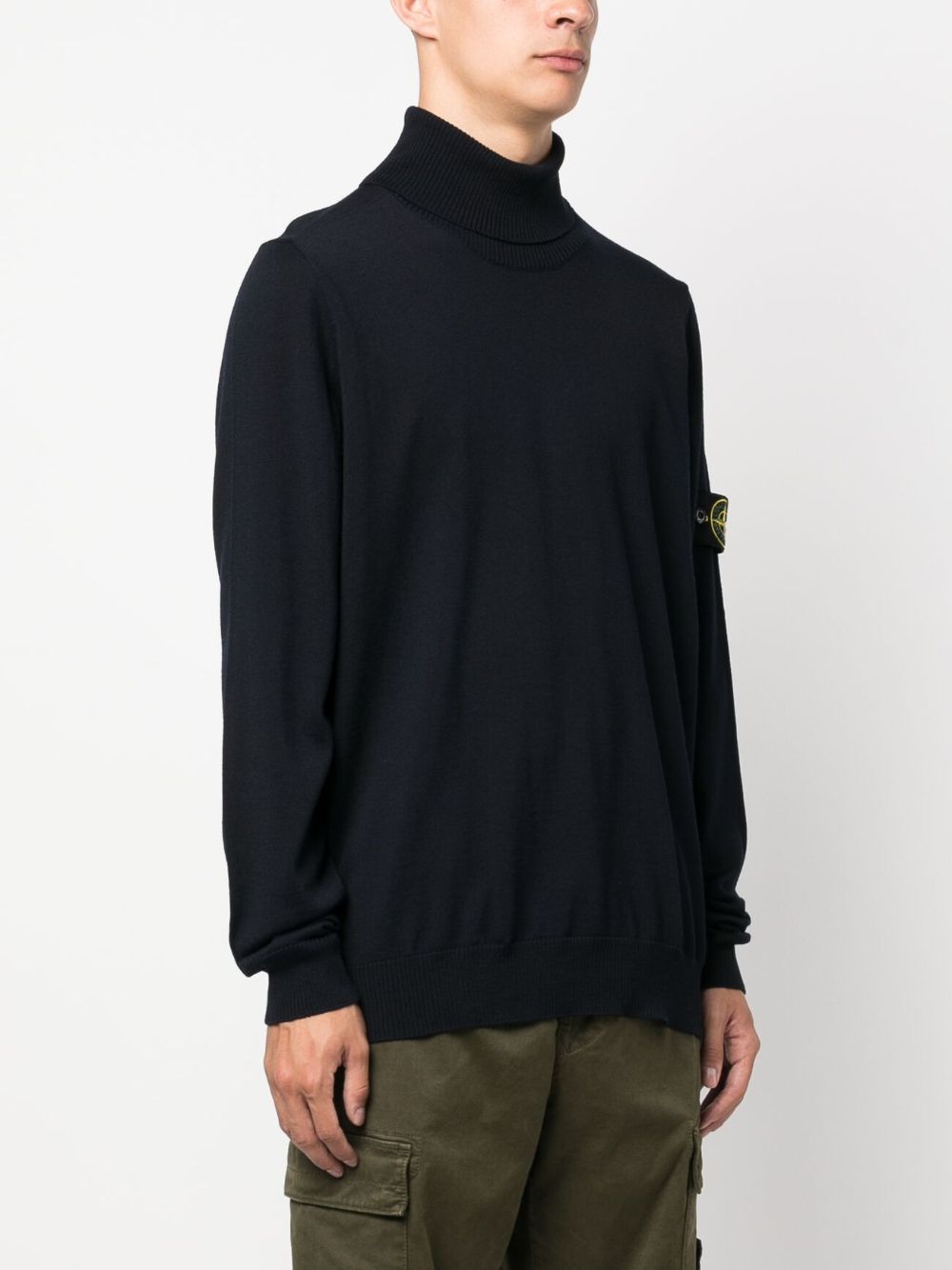ROLL-NECK FINE KNIT WOOL JUMPER