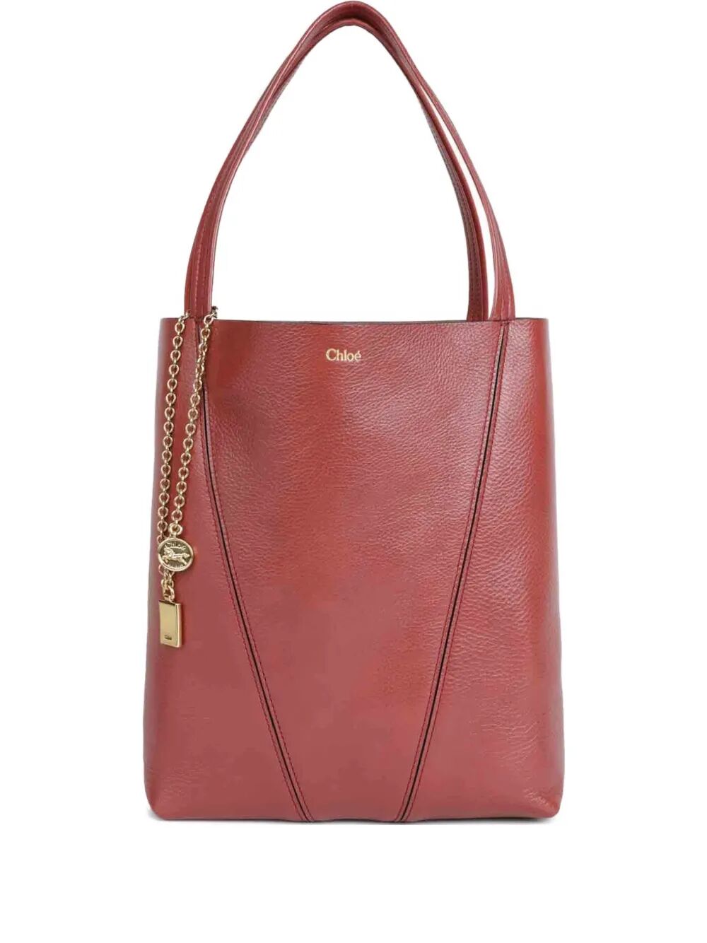 SPIN TOTE BAG IN GRAINED LEATHER