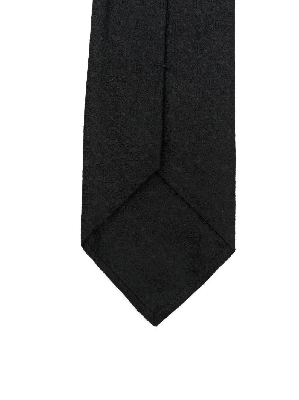 EMBROIDERED LOGO SILK TIE
