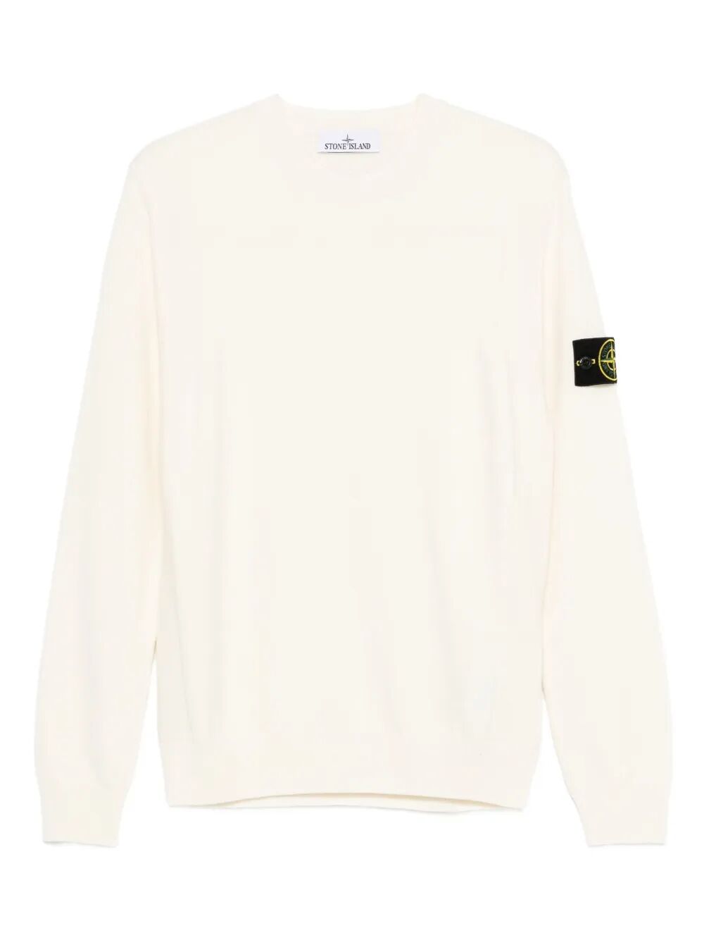 STRETCH WOOL CREWNECK SWEATER WITH REVERSE STITCH DETAILS