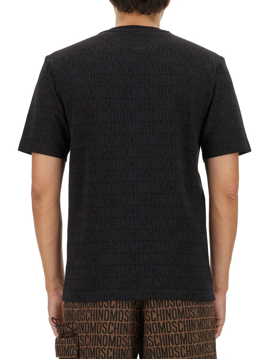 T-SHIRT WITH ALL OVER LOGO