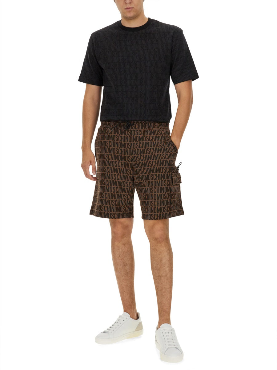 T-SHIRT WITH ALL OVER LOGO