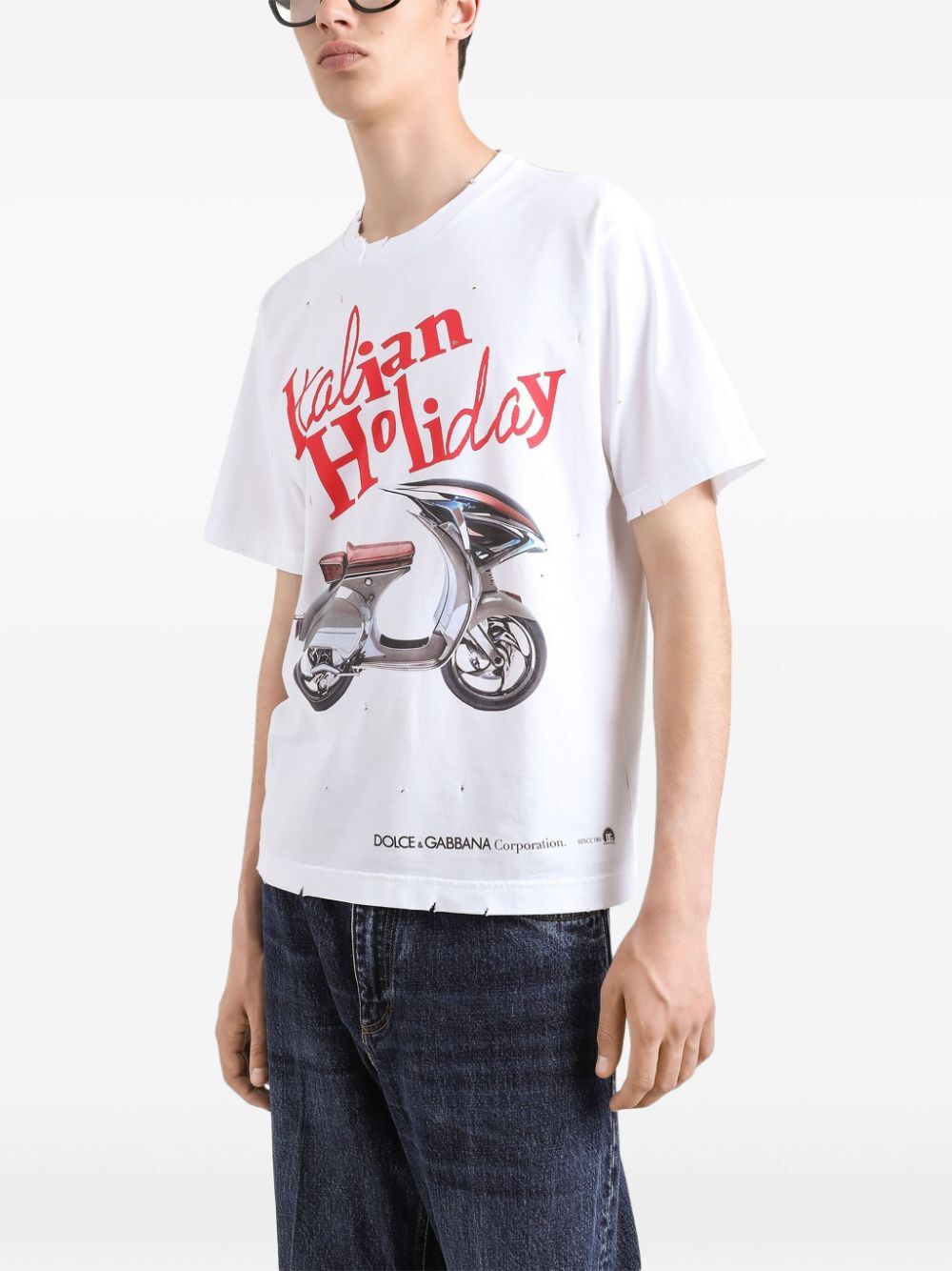 VESPA PRINT COTTON T-SHIRT