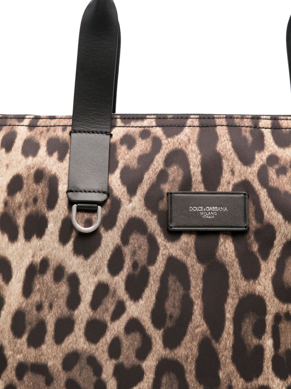 LEOPARD PRINT NYLON ADAMO SHOPPER