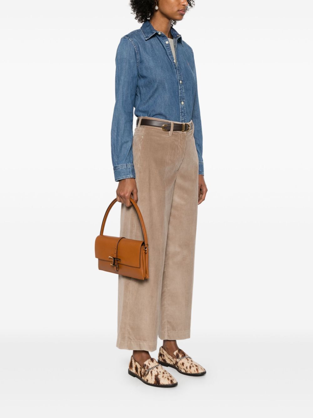 LEATHER T TIMELESS MINI FLAP BAG