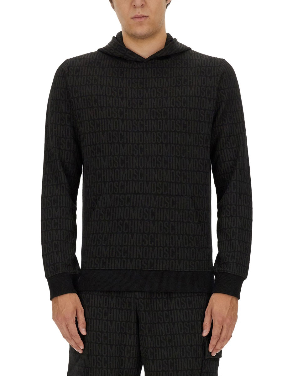 SWEATSHIRT WITH ALL OVER LOGO