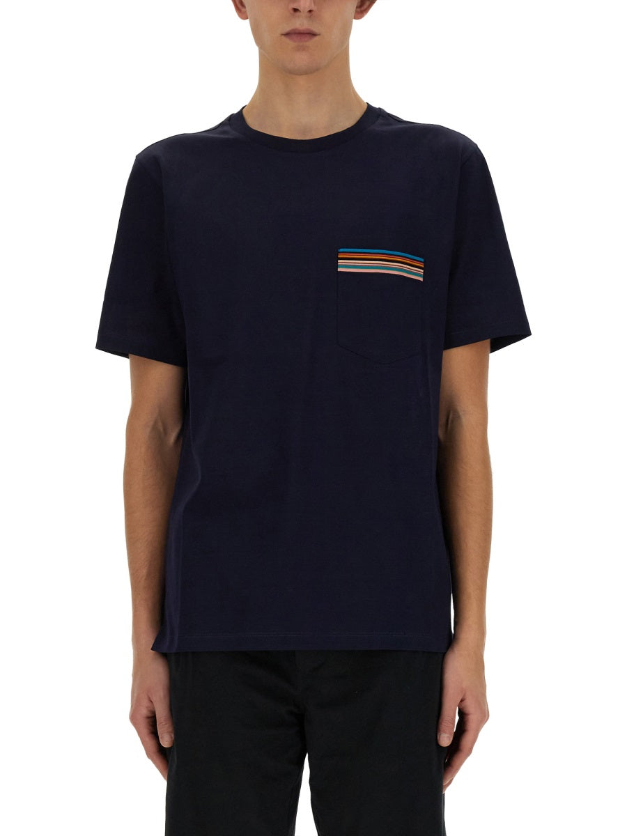 STRIPES LOGO POCKET T-SHIRT