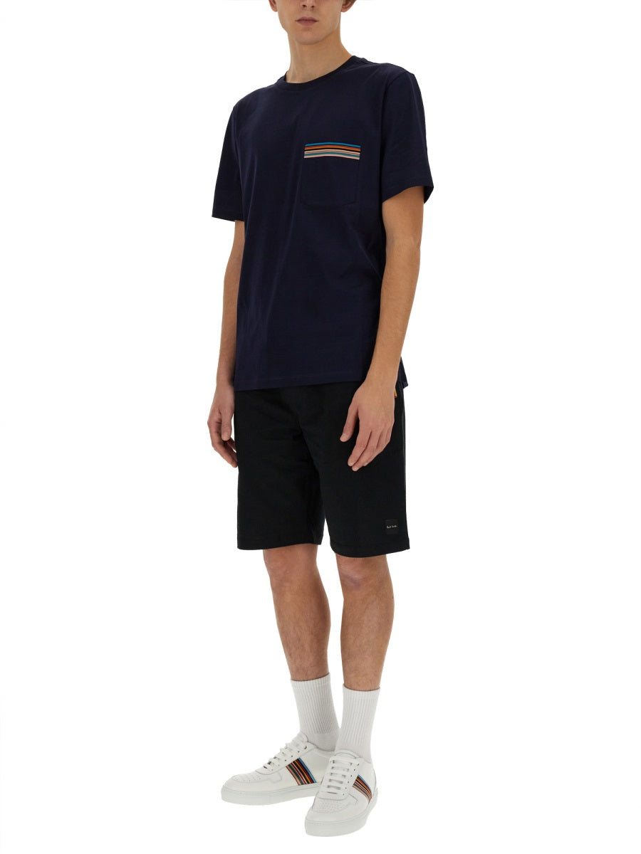 STRIPES LOGO POCKET T-SHIRT