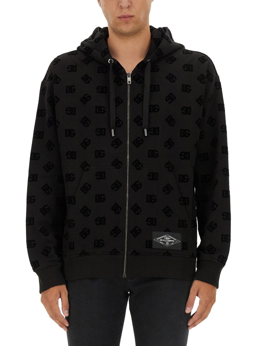 SWEATSHIRT WITH ALLOVER LOGO