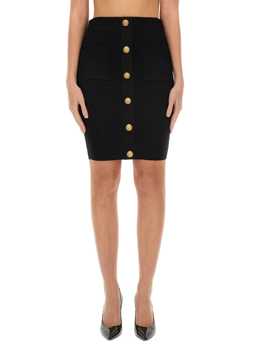 "VICHY" KNIT SKIRT