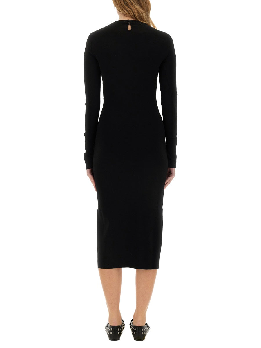MIDI DRESS WITH SLIT