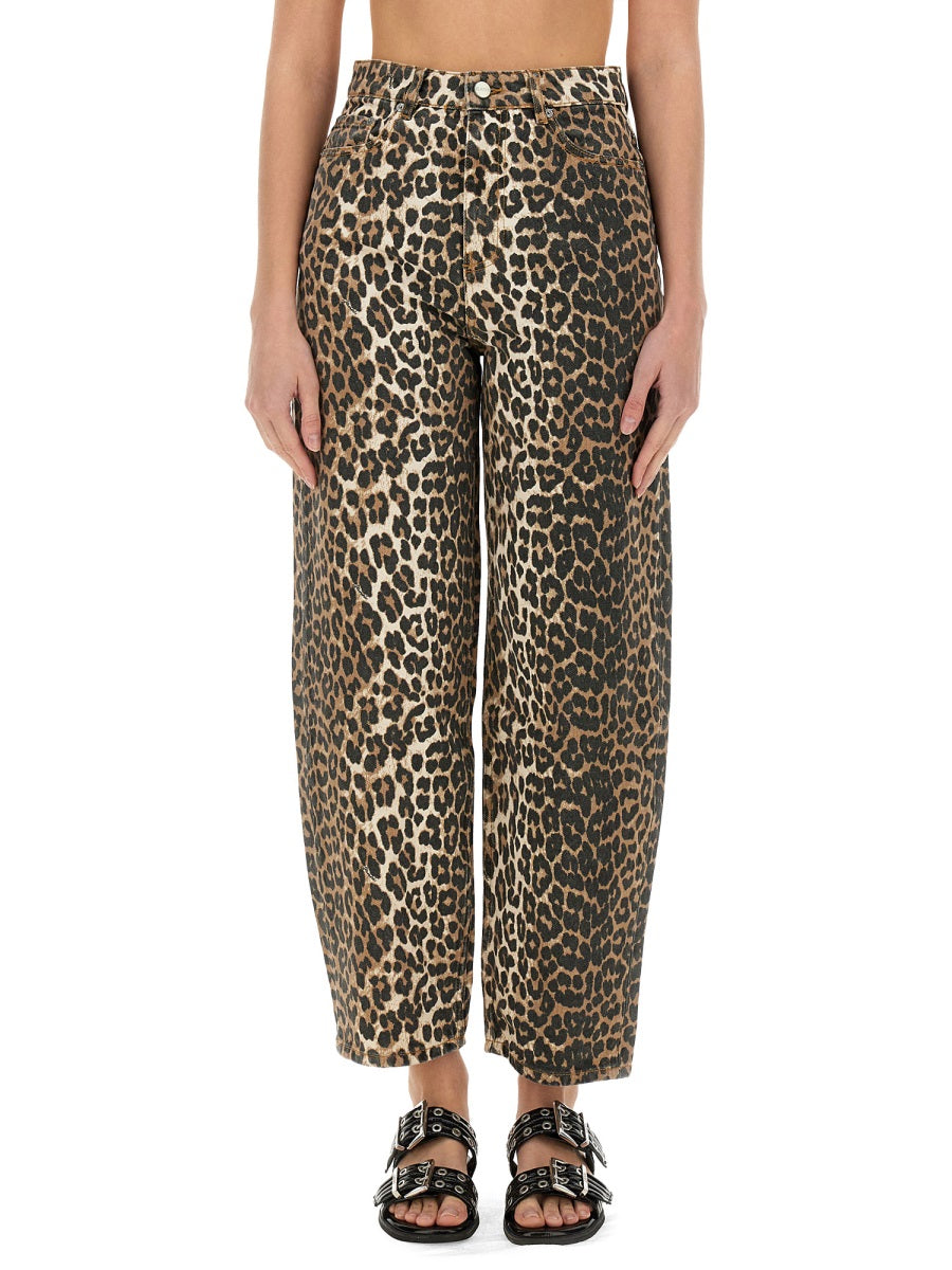 LEOPARD PRINT DENIM "STARY" JEANS