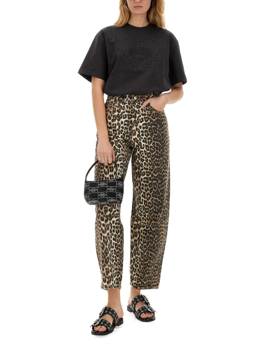 LEOPARD PRINT DENIM "STARY" JEANS