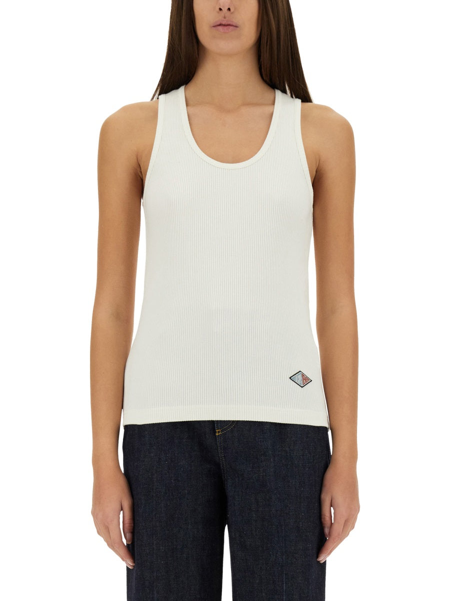 RIBBED COTTON JERSEY TOP