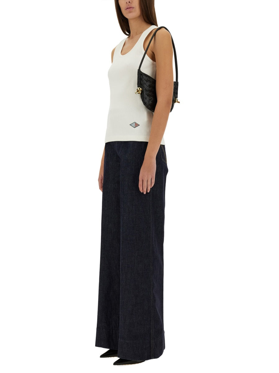 RIBBED COTTON JERSEY TOP