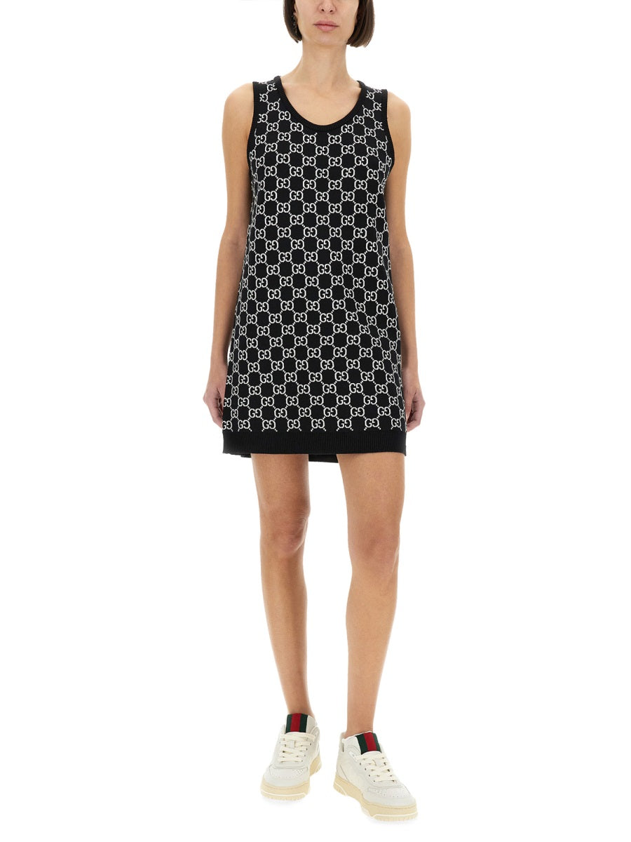 GG WOOL JACQUARD MINI DRESS