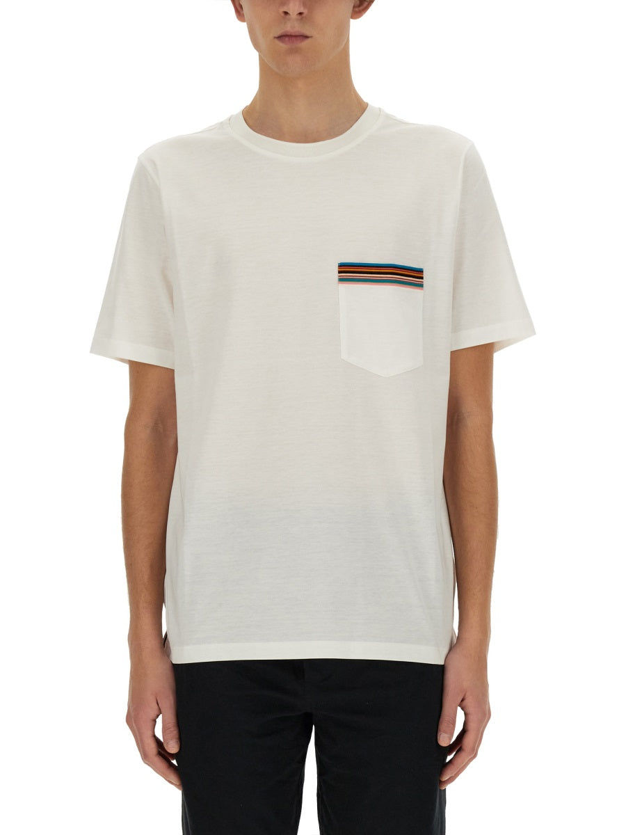 STRIPES LOGO POCKET T-SHIRT