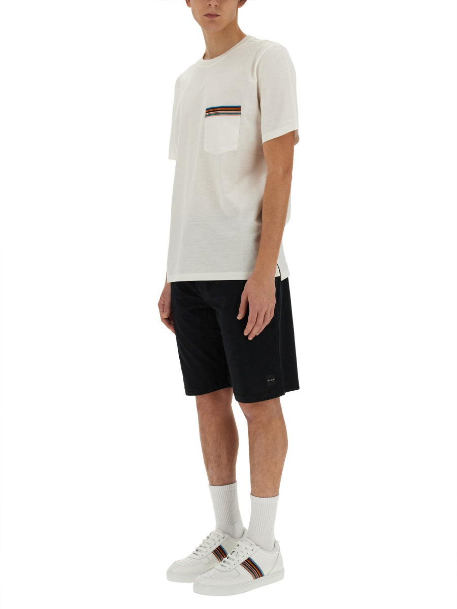 STRIPES LOGO POCKET T-SHIRT